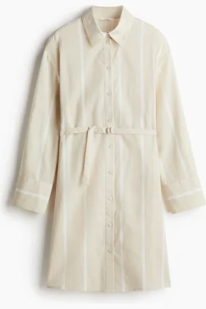 H&M Skjortekjole i hørblanding