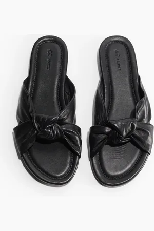 H&M Sandaler i læder med knudedetalje