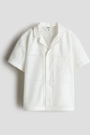 H&M Kortærmet skjorte med broderier