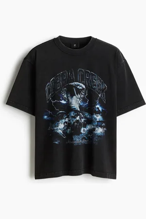 H&M T-shirt med tryk Loose Fit