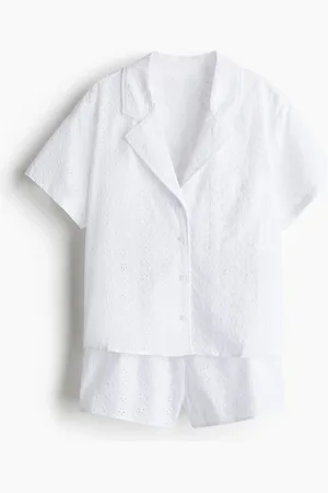 H&M Natsæt i broderie anglaise