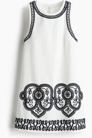 H&M Shiftkjole med broderier