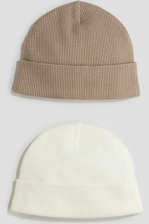 H&M 2-pak ribbet beanie