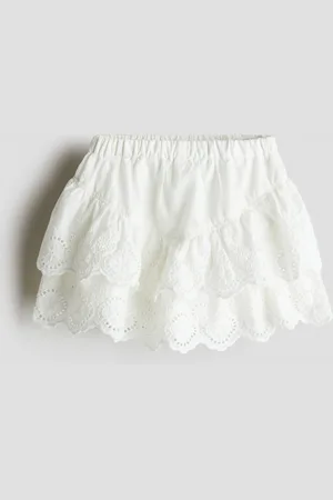 H&M Nederdel med broderie anglaise
