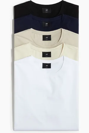 H&M 5-pak T-shirt Slim Fit