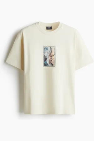 H&M T-shirt med tryk Loose Fit