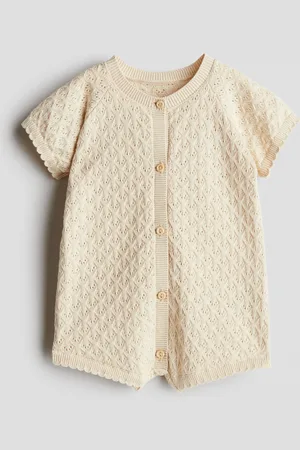 H&M Sommerdragt i pointellestrikket bomuld