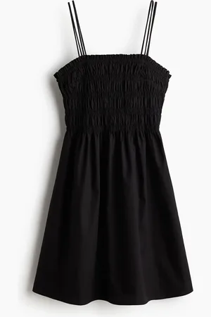 H&M Kjole i bomuld med smocksyet liv