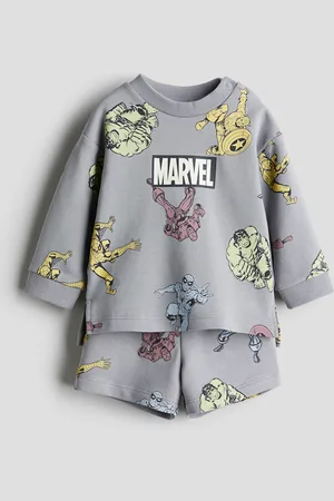 H&M 2-delt sweatshirtsæt med tryk
