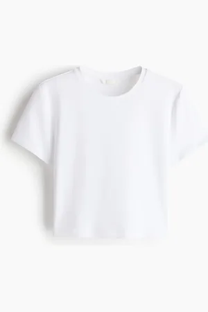 H&M Cropped T-shirt i mikrofiber