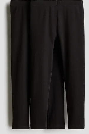 H&M 2-pak leggings i jersey af pimabomuld