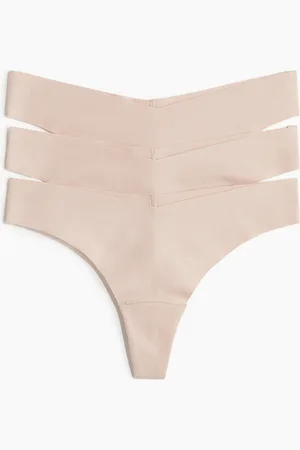 H&M 3-pak no show trusser Brazilian i bomuld