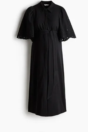 H&M MAMA Skjortekjole i bomuld