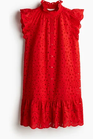 H&M Kjole i broderie anglaise