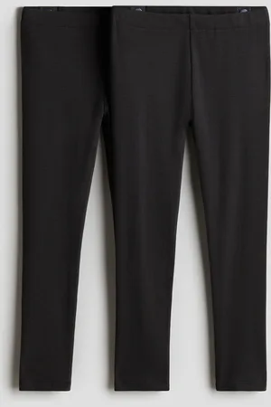 H&M 2-pak ribbede leggings