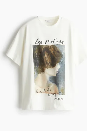 H&M Oversized T-shirt med tryk
