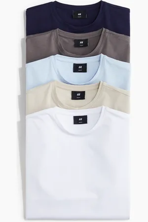 H&M 5-pak T-shirt Slim Fit