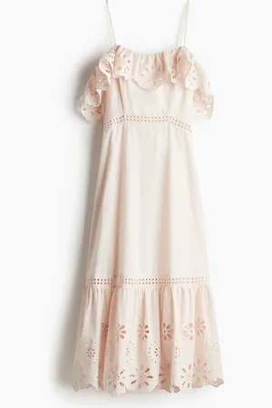 H&M Kjole i bomuld med broderie anglaise