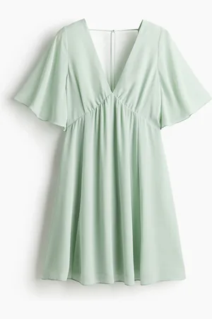 H&M Kjole i chiffon med V-udskæring