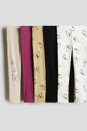H&M 5-pak leggings i bomuld