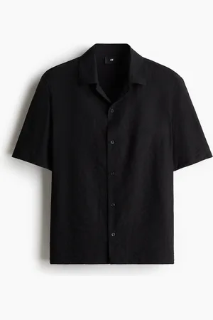 H&M Jacquardvævet skjorte med korte ærmer Regular Fit