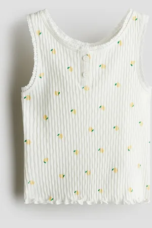 H&M Tanktop i pointellebomuld