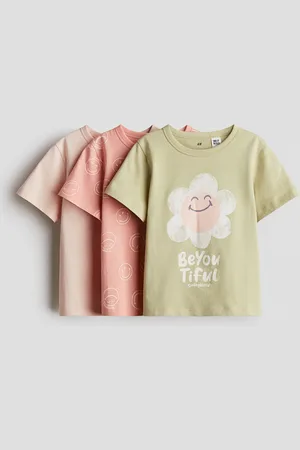 H&M 3-pak jerseytop med tryk