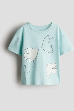 H&M Top i jersey med tryk
