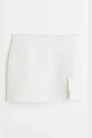 H&M Kort nederdel i hørblanding