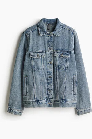 H&M Jakke i denim med skulderpuder
