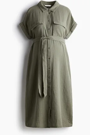 H&M MAMA Skjortekjole i musselin