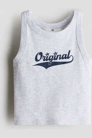 H&M Tanktop i bomuld med tryk