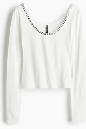 H&M Langærmet top med kædedetalje