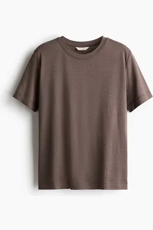 H&M T-shirt i silkeblanding
