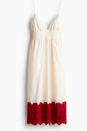 H&M Kjole med broderie anglaise
