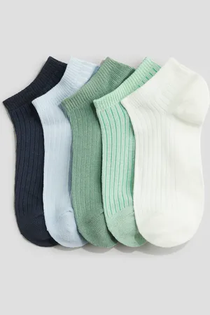 H&M 5-pak ribstrikkede ankelstrømper