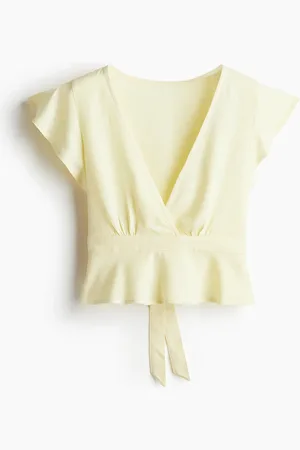 H&M Bluse i hørblanding