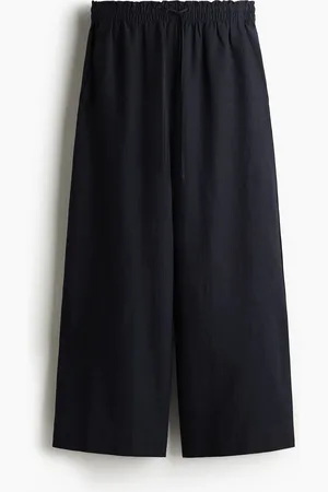 H&M Cropped bukser i hørblanding