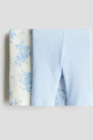 H&M 2-pak ribbede cykelshorts