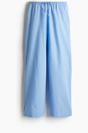 H&M Bukser i poplin med snøre og dobbelt kant i taljen
