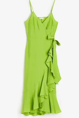 H&M Slå om-kjole med flæser