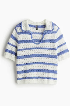 H&M Hulstrikket top med krave