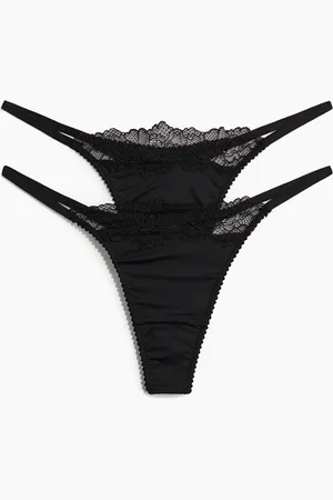 H&M 2-pak tangatrusser Thong i micro og blonde