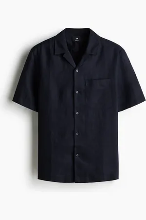 H&M Kortærmet skjorte i hør Regular Fit