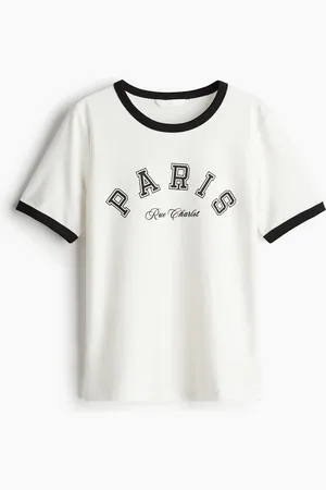 H&M T-shirt med tekstmotiv