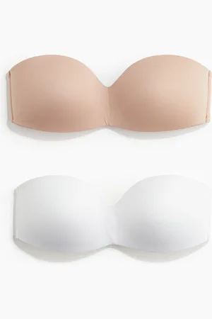 H&M 2-pak vatteret bandeau-bh i micro