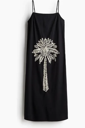 H&M Broderet stropkjole