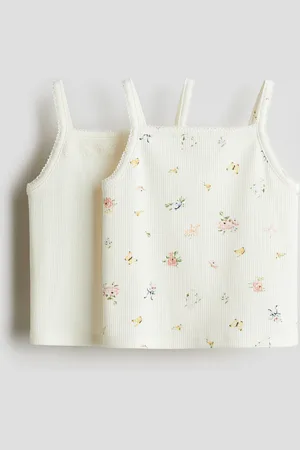 H&M 2-pak stroptop i bomuld
