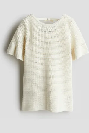 H&M Kjole i bomuld med hæklet look