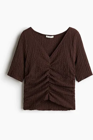 H&M Strukturvævet, draperet top